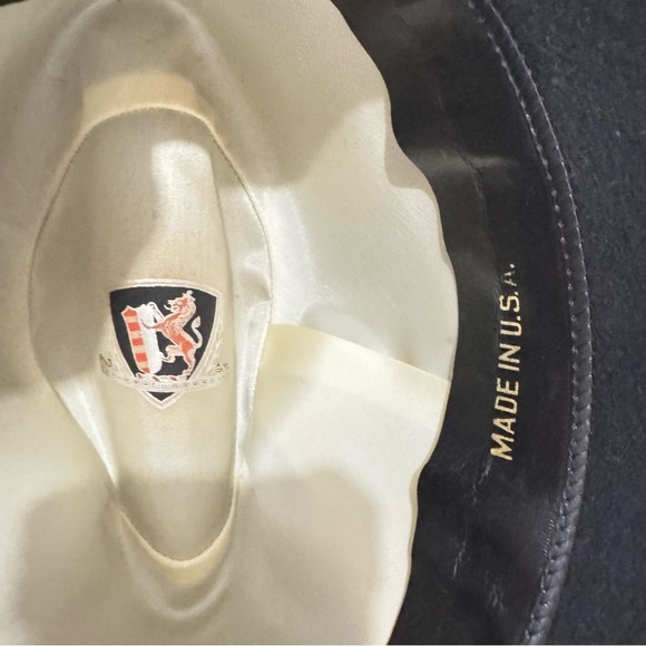 Vintage Black Fedora Hat with Feather Accent – “Created By Charm” Made in USA - Picture 9 of 12